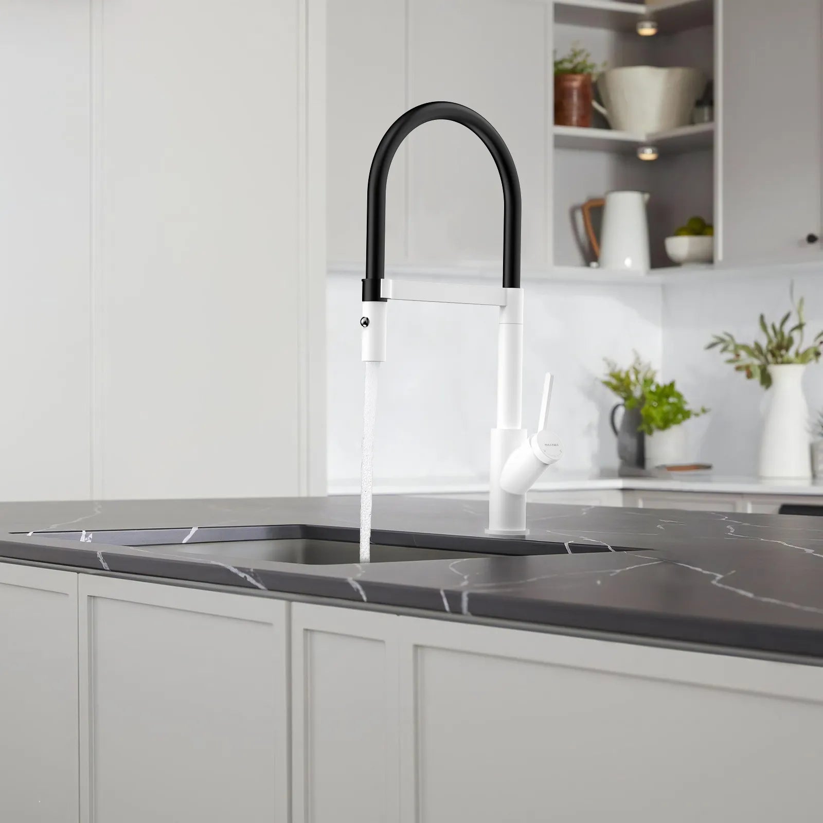 High-Arc Pull-Down Kitchen Faucet – 360° Swivel Spot-Free Finish – KFB1072