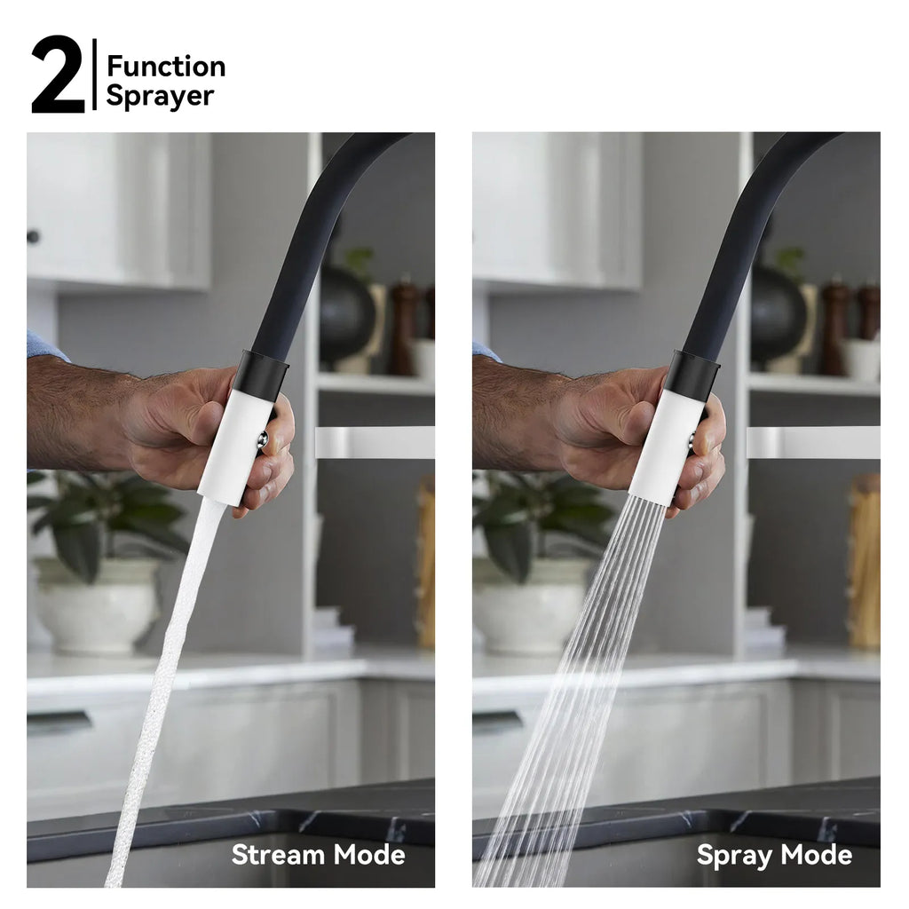 High-Arc Pull-Down Kitchen Faucet – 360° Swivel Spot-Free Finish – KFB1072