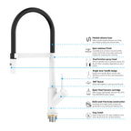 High-Arc Pull-Down Kitchen Faucet – 360° Swivel Spot-Free Finish – KFB1072