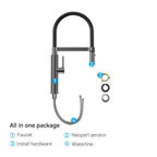 Textured High-Arc Pull-Down Kitchen Faucet – 360° Swivel Spot-Free Finish – KF002