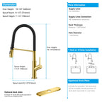 Flexible High-Arc Pull-Down Kitchen Faucet – 360° Swivel Spot-Free Finish – KF1075