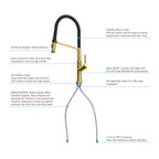 Flexible High-Arc Pull-Down Kitchen Faucet – 360° Swivel Spot-Free Finish – KF1075