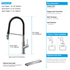 Flexible High-Arc Pull-Down Kitchen Faucet – 360° Swivel Spot-Free Finish – KF1075