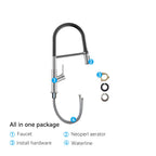 Flexible High-Arc Pull-Down Kitchen Faucet – 360° Swivel Spot-Free Finish – KF1075