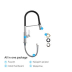 Flexible High-Arc Pull-Down Kitchen Faucet – 360° Swivel Spot-Free Finish – KF1075