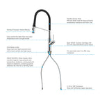 Flexible High-Arc Pull-Down Kitchen Faucet – 360° Swivel Spot-Free Finish – KF1075