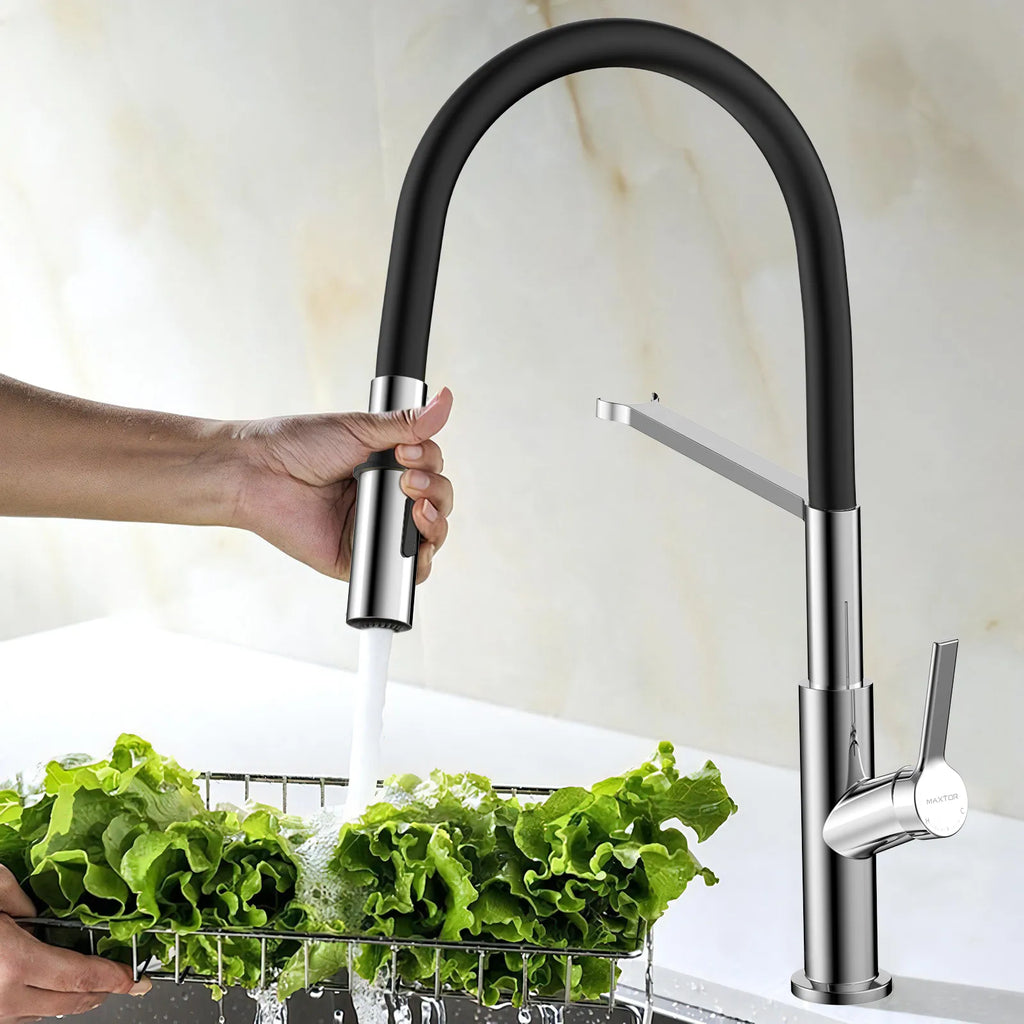 Flexible High-Arc Pull-Down Kitchen Faucet – 360° Swivel Spot-Free Finish – KF1075