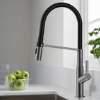 Flexible High-Arc Pull-Down Kitchen Faucet – 360° Swivel Spot-Free Finish – KF1075