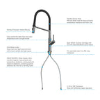 Flexible High-Arc Pull-Down Kitchen Faucet – 360° Swivel Spot-Free Finish – KF1075