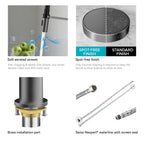 Flexible High-Arc Pull-Down Kitchen Faucet – 360° Swivel Spot-Free Finish – KF1075