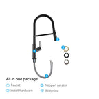 Flexible High-Arc Pull-Down Kitchen Faucet – 360° Swivel Spot-Free Finish – KF1075