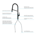 Flexible High-Arc Pull-Down Kitchen Faucet – 360° Swivel Spot-Free Finish – KF1075