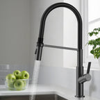 Flexible High-Arc Pull-Down Kitchen Faucet – 360° Swivel Spot-Free Finish – KF1075