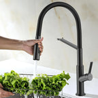 Flexible High-Arc Pull-Down Kitchen Faucet – 360° Swivel Spot-Free Finish – KF1075