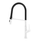 Flexible High-Arc Pull-Down Kitchen Faucet – 360° Swivel Spot-Free Finish – KF1075 Matte White