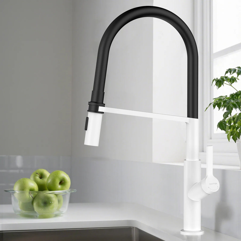 Flexible High-Arc Pull-Down Kitchen Faucet – 360° Swivel Spot-Free Finish – KF1075