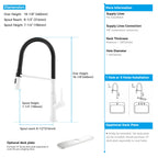 Flexible High-Arc Pull-Down Kitchen Faucet – 360° Swivel Spot-Free Finish – KF1075