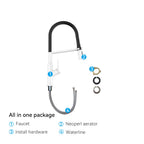 Flexible High-Arc Pull-Down Kitchen Faucet – 360° Swivel Spot-Free Finish – KF1075