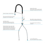 Flexible High-Arc Pull-Down Kitchen Faucet – 360° Swivel Spot-Free Finish – KF1075