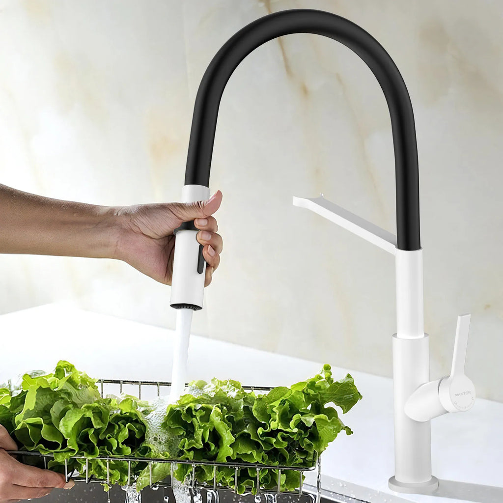 Flexible High-Arc Pull-Down Kitchen Faucet – 360° Swivel Spot-Free Finish – KF1075