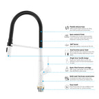 Flexible High-Arc Pull-Down Kitchen Faucet – 360° Swivel Spot-Free Finish – KF1075