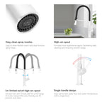 Flexible High-Arc Pull-Down Kitchen Faucet – 360° Swivel Spot-Free Finish – KF1075