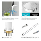 Flexible High-Arc Pull-Down Kitchen Faucet – 360° Swivel Spot-Free Finish – KF1075