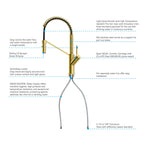 Spring Coil Pull-Down Kitchen Faucet – 360° Swivel 304 Stainless Steel Spring – KFB1087