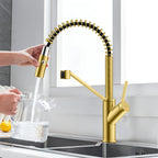 Spring Coil Pull-Down Kitchen Faucet – 360° Swivel 304 Stainless Steel Spring – KFB1087