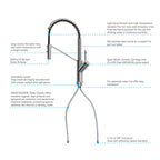 Spring Coil Pull-Down Kitchen Faucet – 360° Swivel 304 Stainless Steel Spring – KFB1087