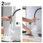 Spring Coil Pull-Down Kitchen Faucet – 360° Swivel 304 Stainless Steel Spring – KFB1087