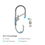 Spring Coil Pull-Down Kitchen Faucet – 360° Swivel 304 Stainless Steel Spring – KFB1087