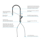 Spring Coil Pull-Down Kitchen Faucet – 360° Swivel 304 Stainless Steel Spring – KFB1087