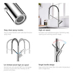 Spring Coil Pull-Down Kitchen Faucet – 360° Swivel 304 Stainless Steel Spring – KFB1087