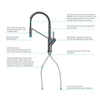 Spring Coil Pull-Down Kitchen Faucet – 360° Swivel 304 Stainless Steel Spring – KFB1087