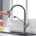 Spring Coil Pull-Down Kitchen Faucet – 360° Swivel 304 Stainless Steel Spring – KFB1087