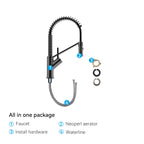 Spring Coil Pull-Down Kitchen Faucet – 360° Swivel 304 Stainless Steel Spring – KFB1087