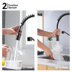Spring Coil Pull-Down Kitchen Faucet – 360° Swivel 304 Stainless Steel Spring – KFB1087