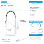 Spring Coil Pull-Down Kitchen Faucet – 360° Swivel 304 Stainless Steel Spring – KFB1087