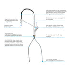 Spring Coil Pull-Down Kitchen Faucet – 360° Swivel 304 Stainless Steel Spring – KFB1087