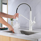 Spring Coil Pull-Down Kitchen Faucet – 360° Swivel 304 Stainless Steel Spring – KFB1087