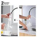 Spring Coil Pull-Down Kitchen Faucet – 360° Swivel 304 Stainless Steel Spring – KFB1087