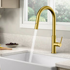 Textured High-Arc Pull-Down Kitchen Faucet – Dual Function Swivel Spray Head – KF1088