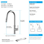 Textured High-Arc Pull-Down Kitchen Faucet – Dual Function Swivel Spray Head – KF1088