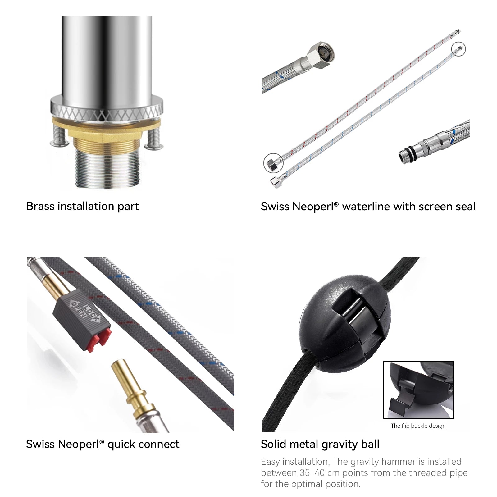 Textured High-Arc Pull-Down Kitchen Faucet – Dual Function Swivel Spray Head – KF1088
