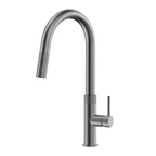 Textured High-Arc Pull-Down Kitchen Faucet – Dual Function Swivel Spray Head – KF1088 Brushed Gun Metal