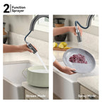 Textured High-Arc Pull-Down Kitchen Faucet – Dual Function Swivel Spray Head – KF1088