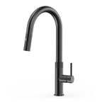 Textured High-Arc Pull-Down Kitchen Faucet – Dual Function Swivel Spray Head – KF1088 Matte Black