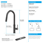 Textured High-Arc Pull-Down Kitchen Faucet – Dual Function Swivel Spray Head – KF1088