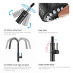 Textured High-Arc Pull-Down Kitchen Faucet – Dual Function Swivel Spray Head – KF1088